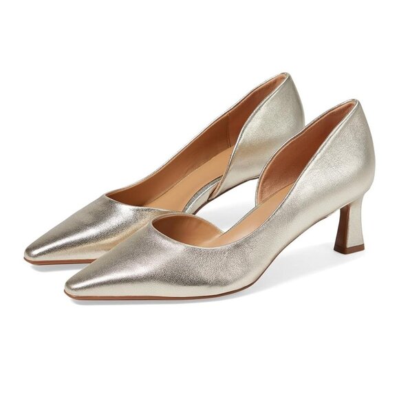 Naturalizer Womens Dalary Slip On Leather Pumps Shoes Champagne Size 8M NIB - Picture 2 of 5